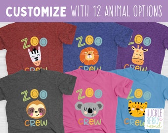 Ensemble de chemises familiales Zoo Crew / Ensemble de chemises de vacances en famille assorties / Voyage au zoo / Aventures en famille / T-shirts pour adultes et enfants