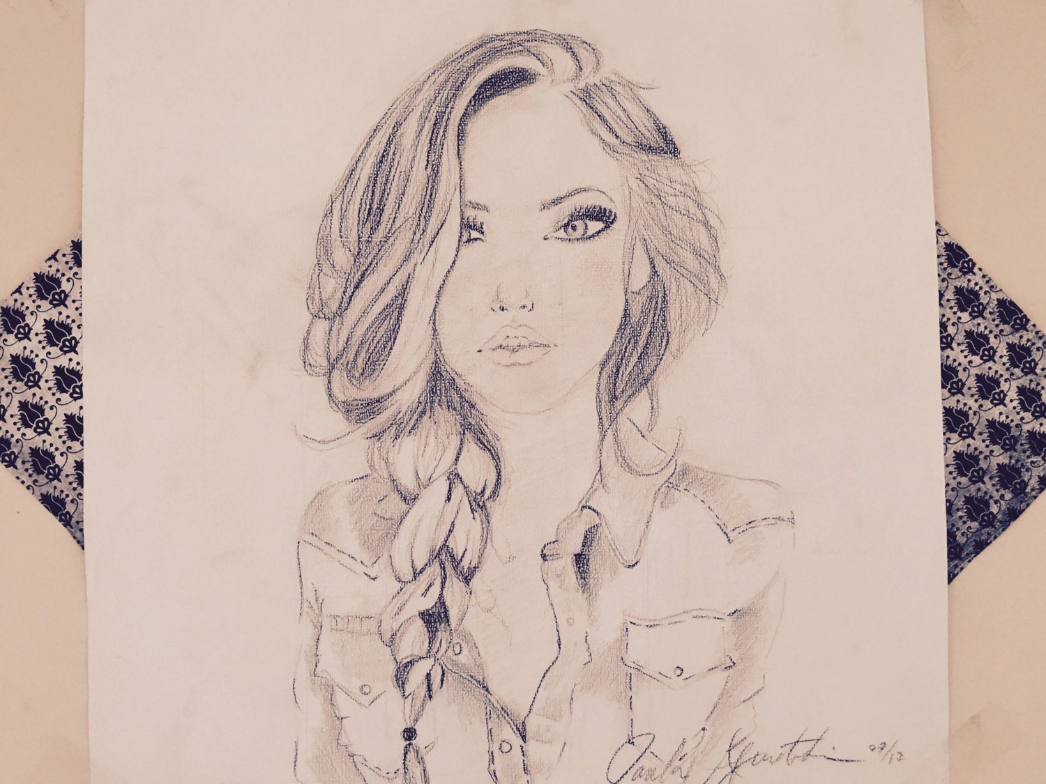 Sketch: Side Braid - Etsy