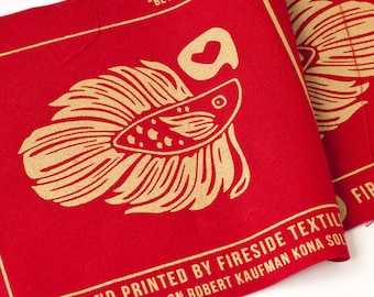 Betta Fish art fabric prints