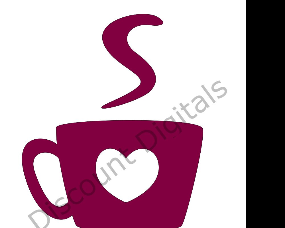 Download Coffee Cup Heart Svg Png Instant Download Etsy