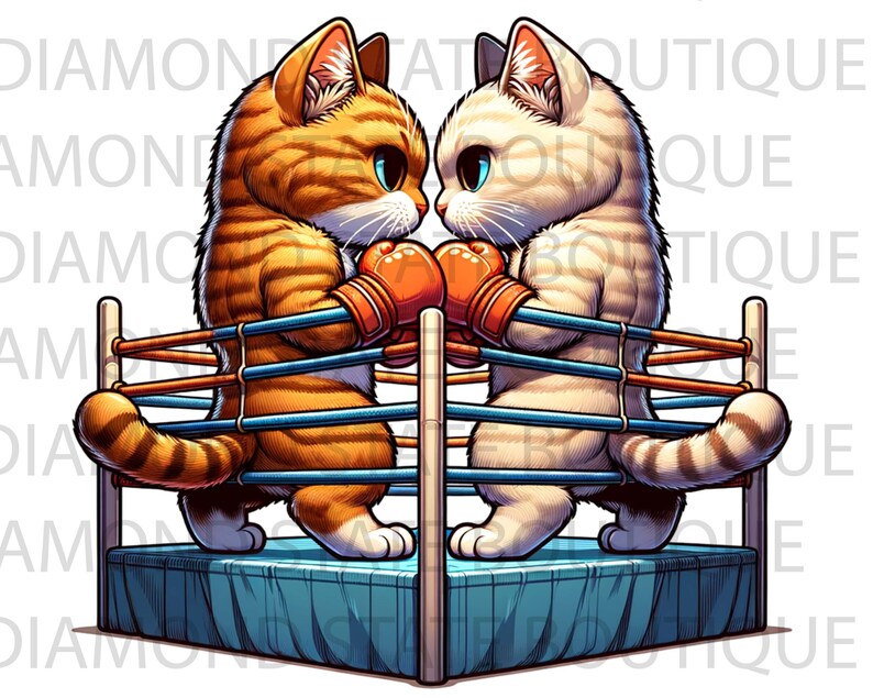 Cats Boxing Cute, but Will Fight You PNG, Sublimation, Funny Images ...