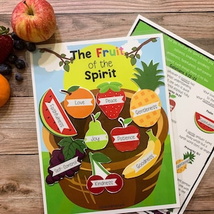 Fruit Of The Spirit, Homeschool Printable, Bible Study For Kids, Christian Kids, Bible Verse, Sunday School, Bible Game, Preschool