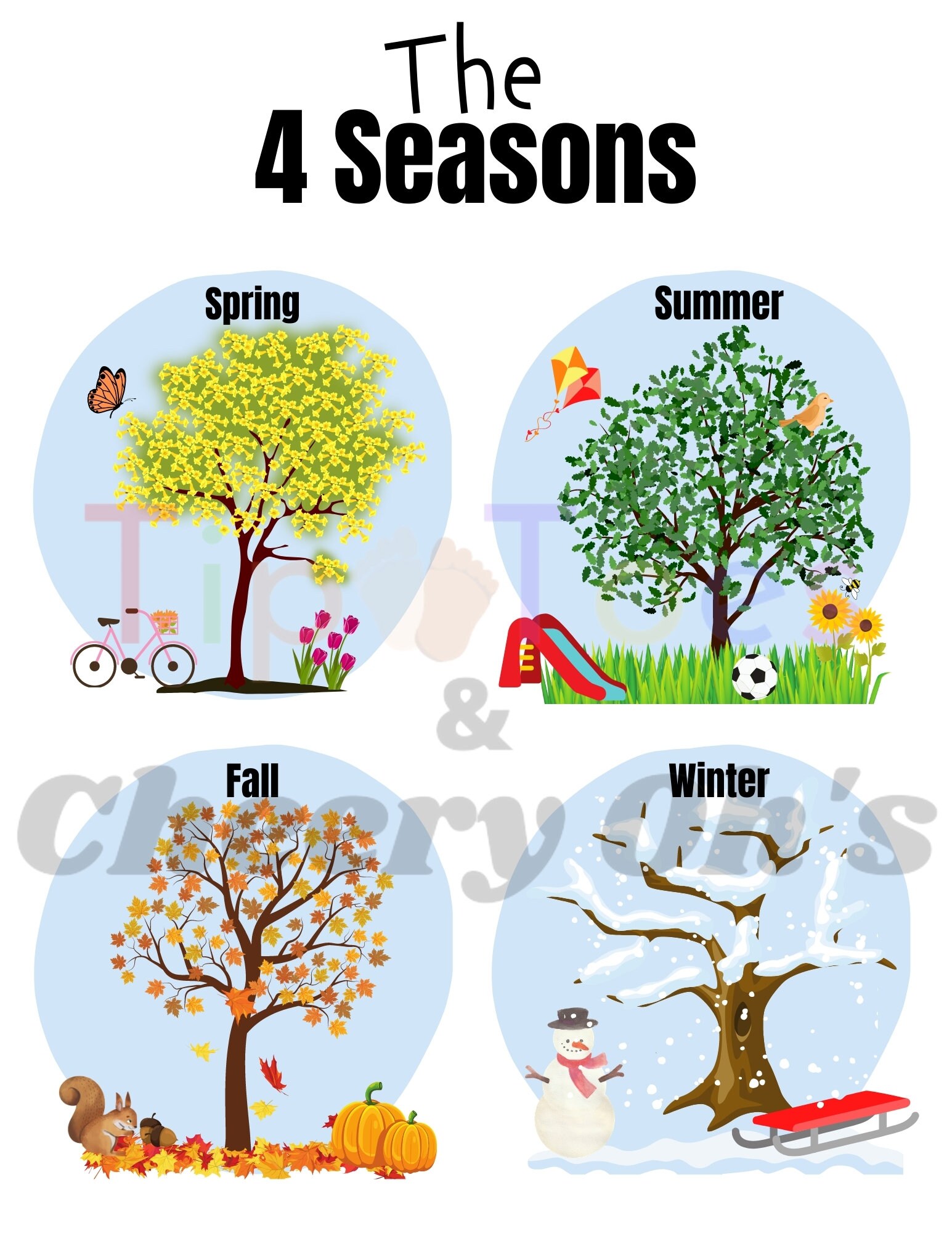 The Seasons Printable Homeschool Resource Educational | Etsy