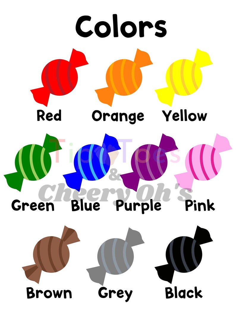 Color Chart Colors Printable Classroom Poster Homeschool Printable