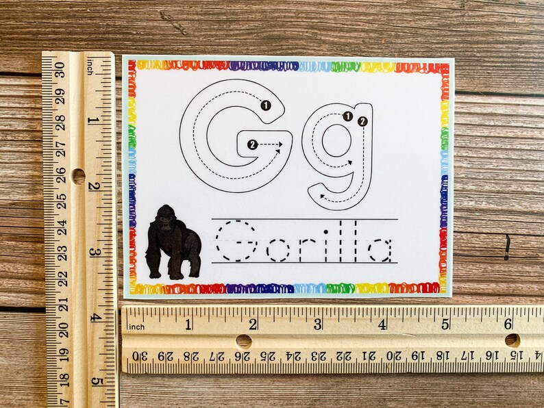 Alphabet Flashcards Handwriting Letter Tracing Preschool Etsy