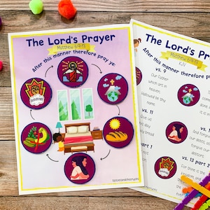 The Lords Prayer for Kids, Bible Activity, Prayer, Bible Verse, Homeschool Printable, Sunday School, Christian Kids, Kids Church, Homeschool