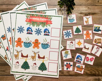 Patterns, Christmas Activities , Learning and School, Pattern Worksheet, Homeschool Printable, Kindergarten, Christmas Activity