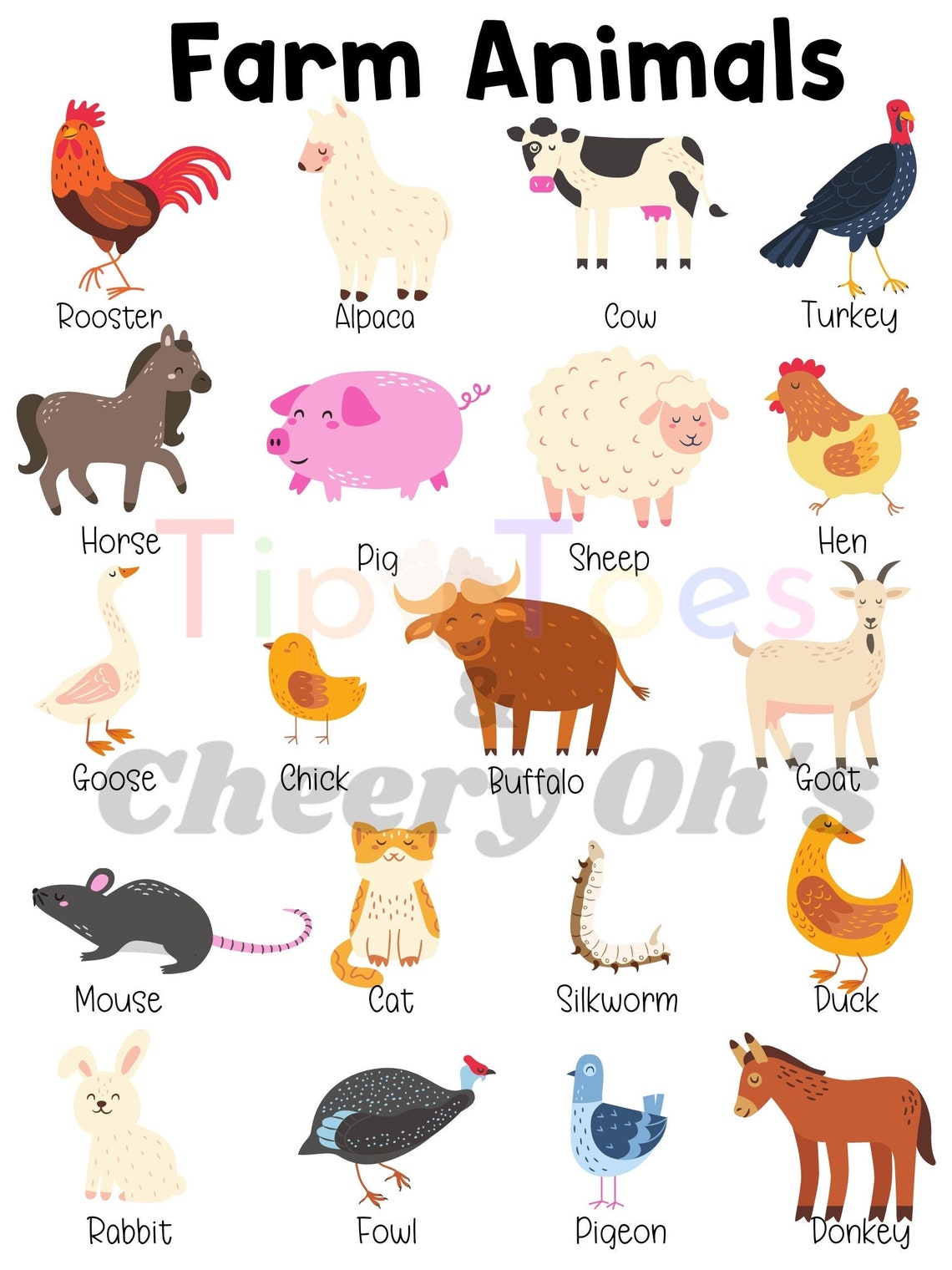 Farm Animal Posters Anchor Charts In 2020 Farm Animal vrogue.co