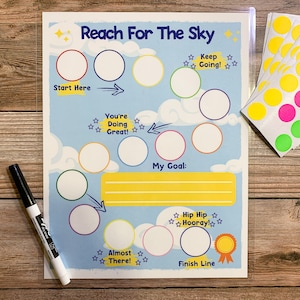 Kids Goal Chart, Homeschool Printable, Reward Chart for Kids, Goal Setting, Responsibility Chart, Reward Chart Printable, Goal Tracker
