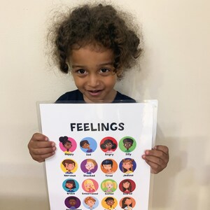 Kids Feelings Chart, Educational Emotions Poster (digital Download ...