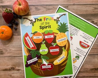 Fruit Of The Spirit, Bible Activities For Kids, Bible Curriculum, Fruit of the Spirit Verse, Sunday School, Bible Game