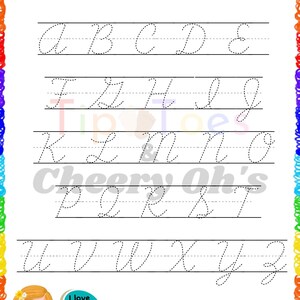 Cursive Tracing Worksheets, Cursive Tracing Letters and Numbers ...
