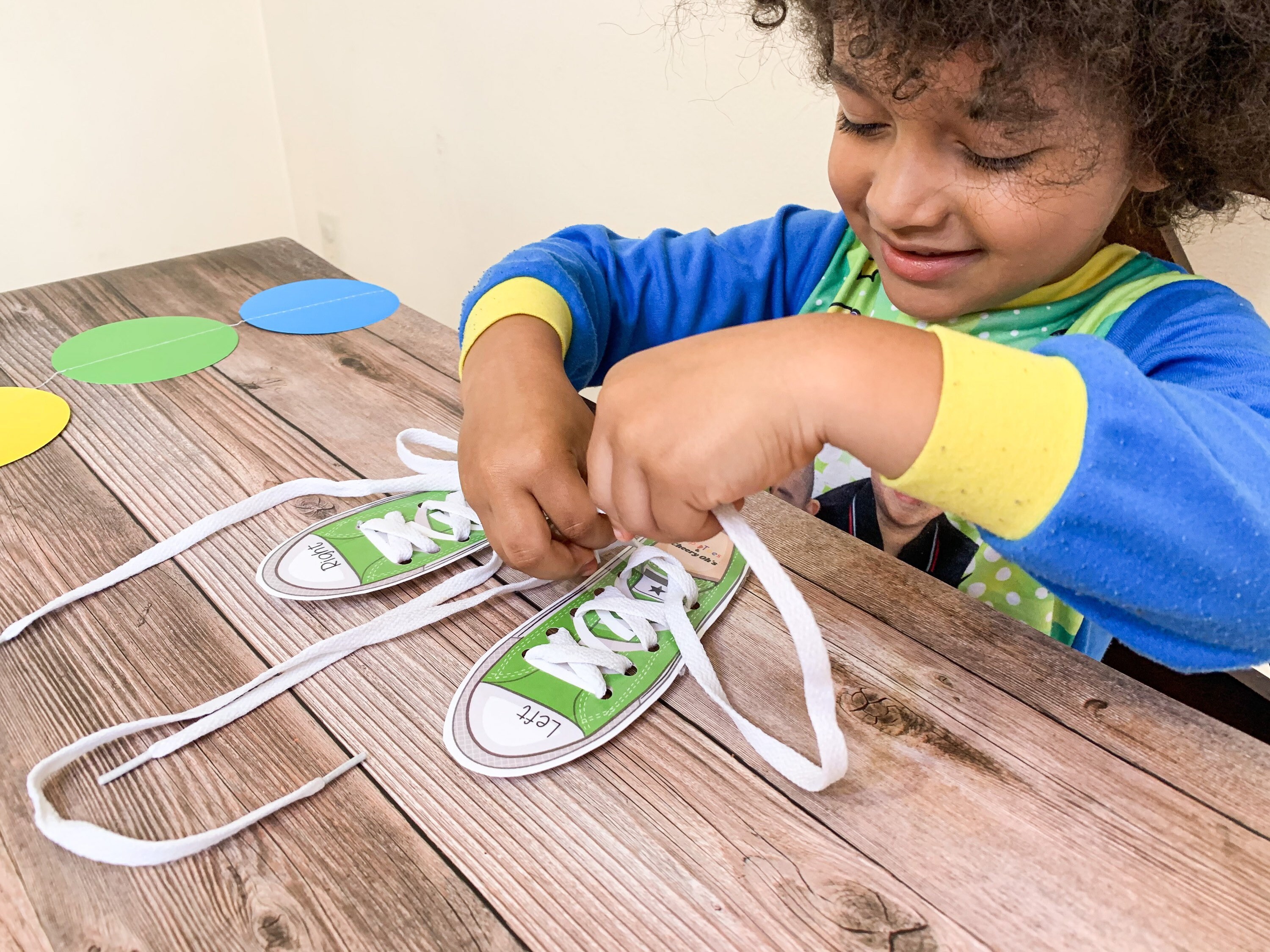 Shoe Lacing Cards Printable Shoe Tying Practice Etsy UK