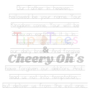 The Lords Prayer for Kids Bible Activity Prayer Bible - Etsy