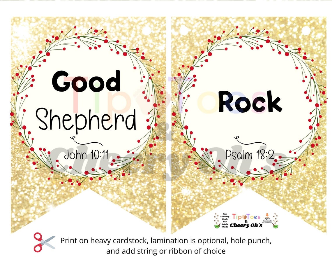 Names of Jesus Advent Banner Christmas Banner Advent - Etsy