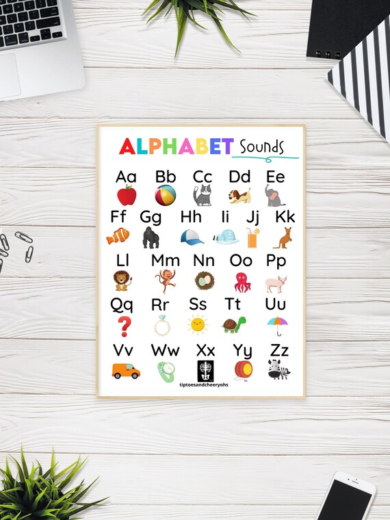 Alphabet Chart Letter Sounds Alphabet Sounds Chart | Etsy