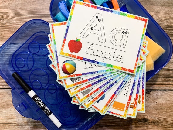 Alphabet Flashcards, Handwriting, Letter Tracing, Preschool, Kindergarten, ABC Flashcards, Alphabet Tracing, Printable, Fine Motor Skills