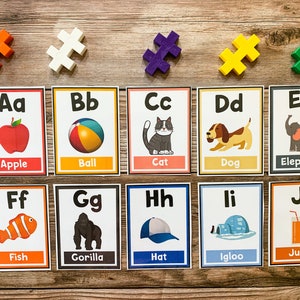 Alfabet Flashcards, afdrukbare Flashcards, ABC Flashcards, Flashcards voor alfabet, Circle Time, Educatief, Homeschool