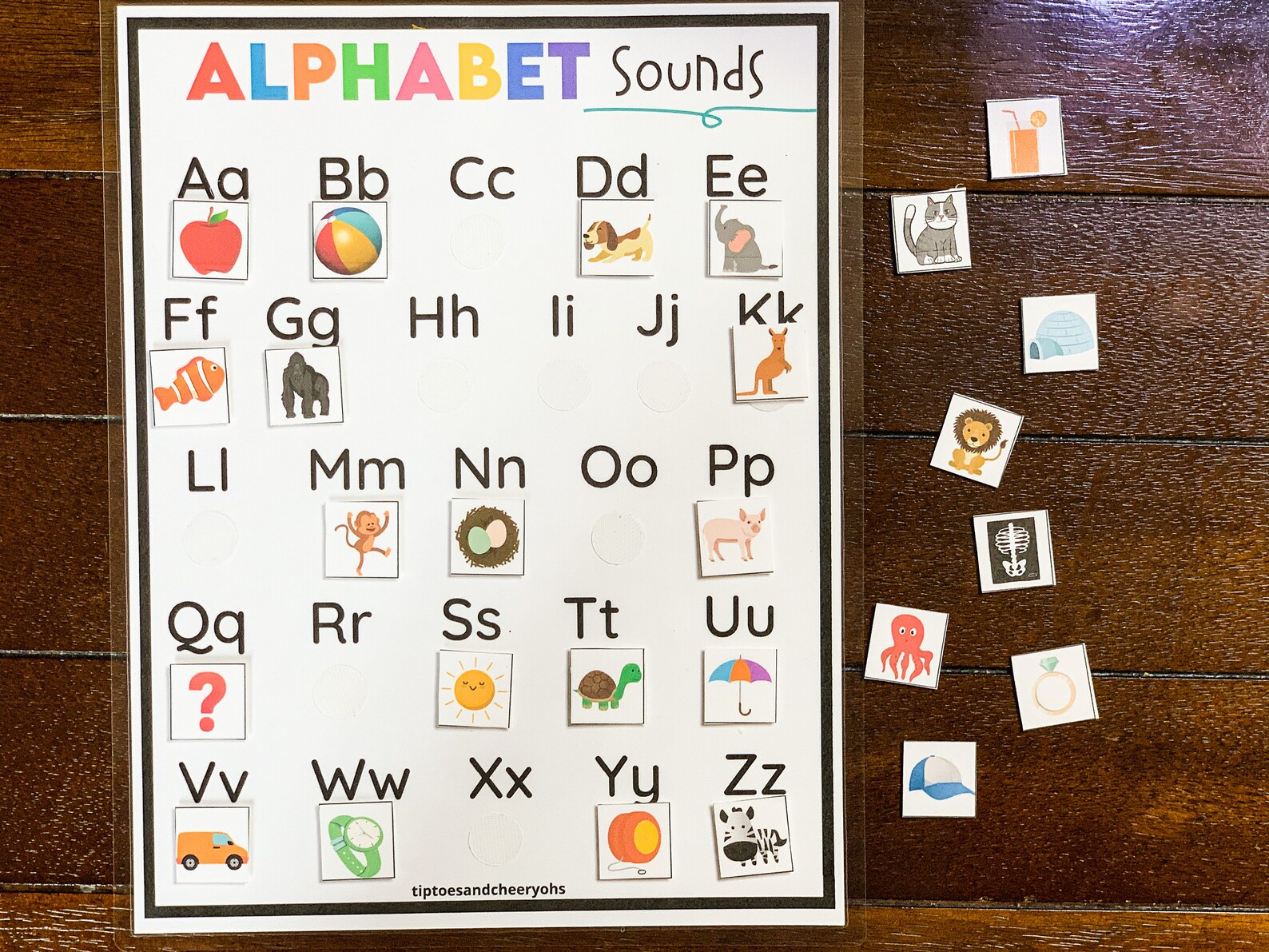 Printable Alphabet Game Beginning Sounds Letter Recognition | Etsy
