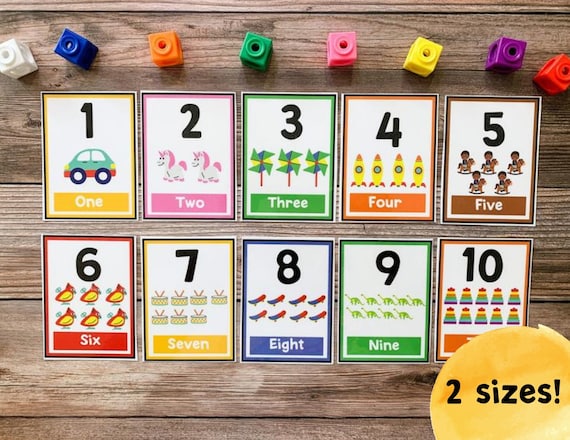 Number Flashcards, Numbers 1-20,preschool, Homeschool, Printable Number  Flashcards, Toddler Learning, Kindergarten - Etsy