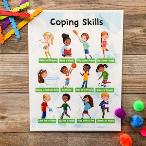 Coping Skills for Kids, Calm Down Strategies, Stress Management, Social Work, Coping Skills Printable, School Counselor, Kids Emotions