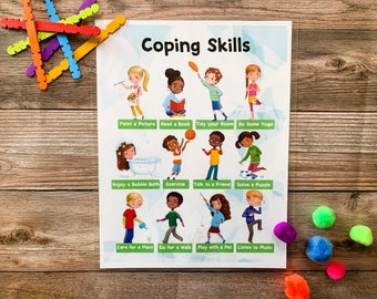 Coping Skills for Kids, Calm Down Strategies, Stress Management, Social Work, Coping Skills Printable, School Counselor, Kids Emotions