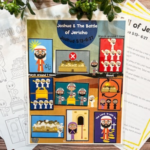 Die Schlacht von Jericho, Bibelaktivität, druckbare Hausschule, christliche Kinder, Joshua und die Schlacht von Jericho, Sonntagsschule, Bibelvers