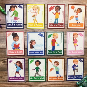 Cartes mémoire sur les compétences d'adaptation pour les enfants, Stratégies de calme, Gestion du stress, Travail social, Cartes mémoire, Conseiller scolaire, Émotions des enfants