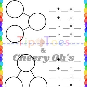 Number Bond Fact Families, Number Bond Worksheet, Math, Decomposing ...