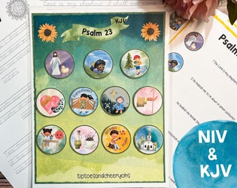 Psalm 23, druckbare Bibelstudie, druckbare Homeschool, Bibelvers, Gebet, christliche Kinder, Homeschool, Sonntagsschule, Kinder Devotional