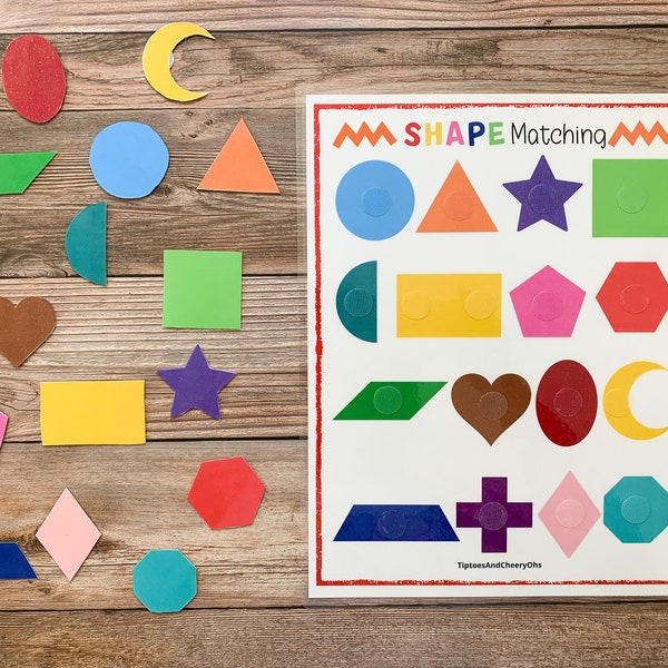 Shapes Activity For Preschool, Preschool Shapes Worksheet, Printable Shape Game, Learning Shapes, Kids Activity, Homeschool