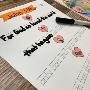 John 3:16, the Gospel, Bible Activity, Homeschool Printable, Bible ...