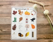 Fall Scavenger Hunt, Kids Autumn Activity (PDF Printable)