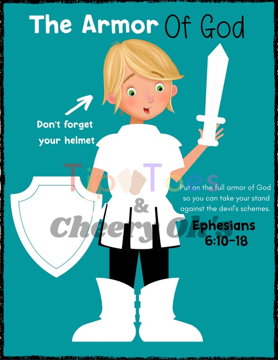 Armor of God Activity for Kids , Homeschool Bible Worksheet, Armor of God Printable, Kids Bible Lesson, Christian Activity, Sunday School