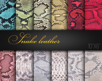 snake skin leather etsy