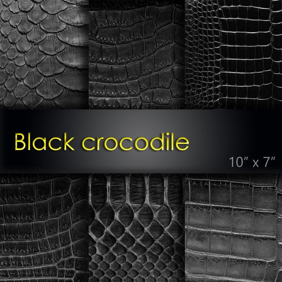 Digital scrapbooking / Black crocodile texture / Pack of 6 JPG files / Invitation Supplies / Real Photo / Paper For Craft / Digital Texture