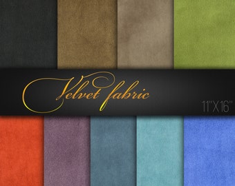Digital Scrapbook Paper / Natural Velvet Fabric Textures / Pack of 9 JPG files / Printable Paper For Craft / Deep Colors / Real Photos