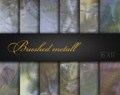Digital Papers For Craft / Brushed metall / Digital Scrapbook Paper / Pack of 12 JPG / Invitation Supplies / Background Paper