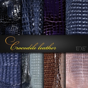 Digital Papers For Craft / Natural Crocodile Leather Textures / Pack of 8 JPG files / Crocodile Skin / Digital Scrapbook Paper / Real Photos
