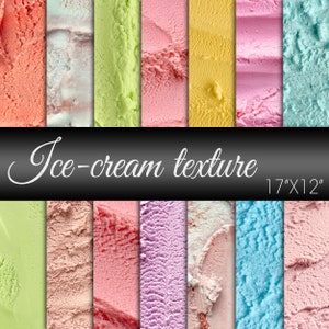 Ice Cream Digital Paper, Ice Cream Scrapbook, Ice Cream background, high resolution, for art projects and crafts