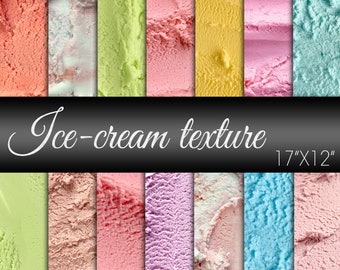 Ice Cream Digital Paper, Ice Cream Scrapbook, Fondo de helado, alta resolución, para proyectos de arte y manualidades