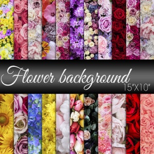 Flower Background, Digital Paper Flower, Flower Paper Pack, Flower Scrapbooking, Floral Background, for weddings and birthday invitations