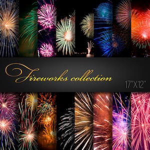 Fireworks Collection / Fireworks Digital Paper / Fireworks Scrapbooking Tools / Fireworks Scrapbook Paper / 16 Real Photos / Big size