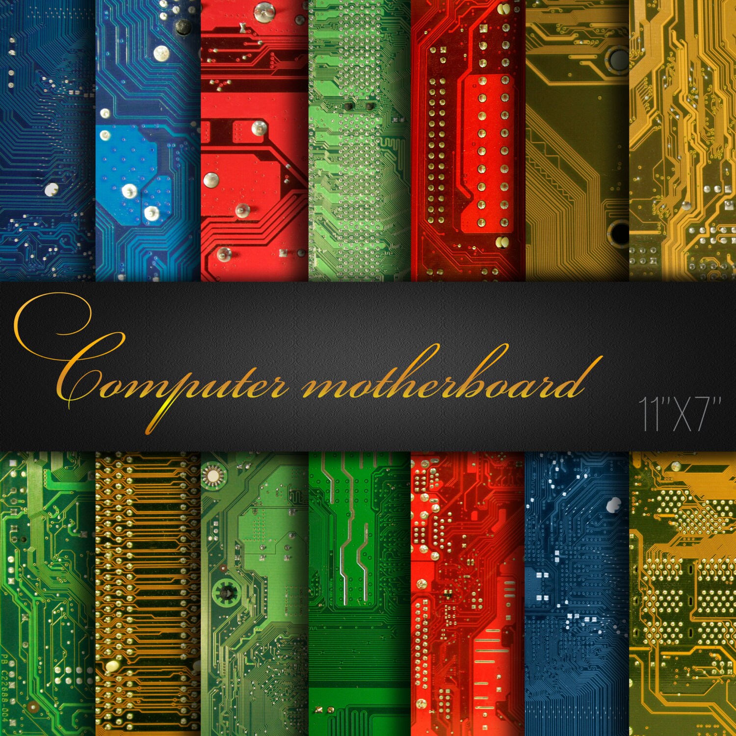 Computer Digital Paper / Natural Tech Textures / Pack of 14 JPG Files ...