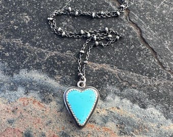 Little turquoise heart pendant