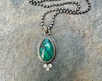 Cloud Mountain turquoise and silver necklace