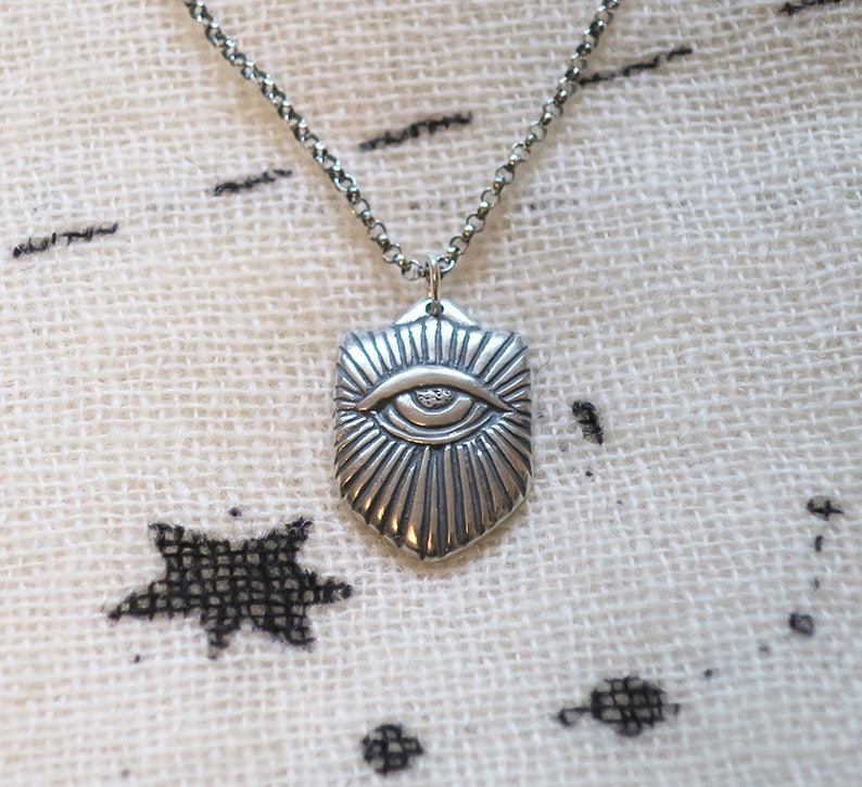 Silver mystical eye pendant image 2