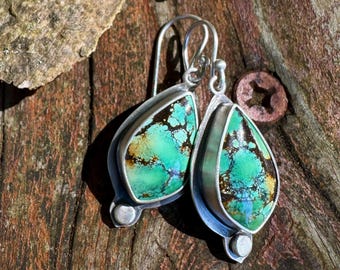Polychrome turquoise earrings