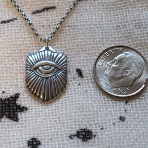 Silver mystical eye pendant image 4