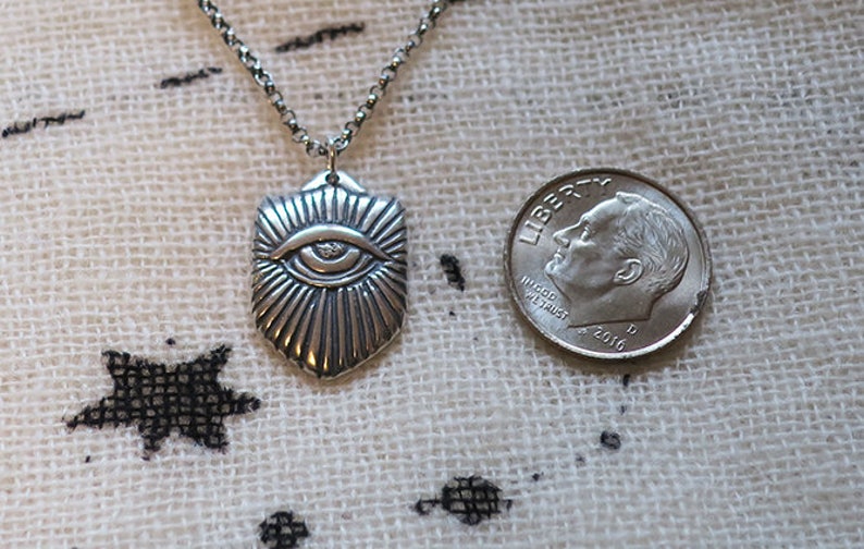 Silver mystical eye pendant image 4